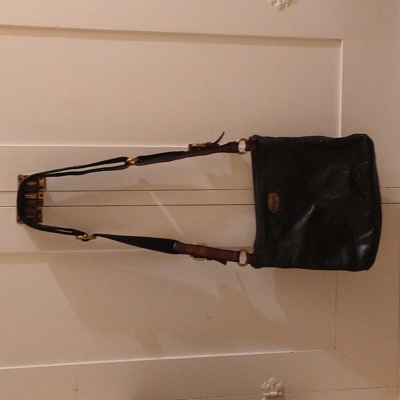 Fossil Explorer black and brown shoulder bag - Picture 2 of 8
